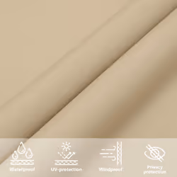 vidaXL Sunshade Sail Oxford Fabric Triangular Shade Sail Sunscreen Canopy - beige, 5 x 7 x 7 m - Additional view 5