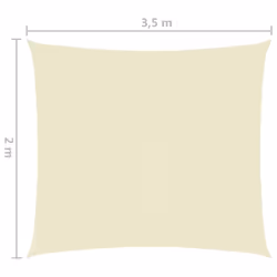 vidaXL Sunshade Sail Oxford Fabric Rectangular 2x3.5 m Cream Sunscreen Canopy - Additional view 4
