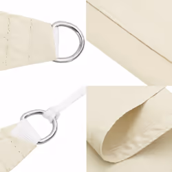 vidaXL Sunshade Sail Oxford Fabric Triangular 2.5x2.5x3.5 m Cream Sunscreen - Additional view 4