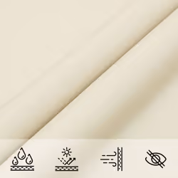 vidaXL Sunshade Sail Oxford Fabric Triangular 2.5x2.5x3.5 m Cream Sunscreen - Additional view 5