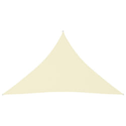 vidaXL Sunshade Sail Oxford Fabric Triangular 3x3x4.24 m Cream Shade Canopy