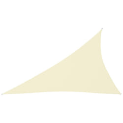 vidaXL Sunshade Sail Oxford Fabric Triangular 3x4x5 m Cream Patio Shade Canopy