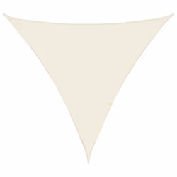 vidaXL Sunshade Sail Oxford Fabric Triangular 4x4x4 m Cream Sunscreen Canopy