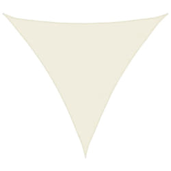 vidaXL Sunshade Sail Oxford Fabric Triangular 4x4x4 m Cream Sunscreen Canopy