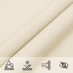 vidaXL Sunshade Sail Oxford Fabric Triangular 4.5x4.5x4.5 m Cream Sunscreen - Additional view 5