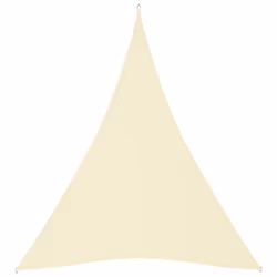 vidaXL Sunshade Sail Oxford Fabric Triangular 5x7x7 m Cream Sunscreen Canopy