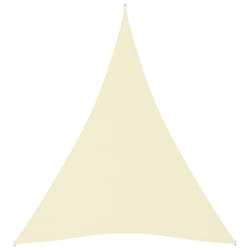 vidaXL Sunshade Sail Oxford Fabric Triangular 5x7x7 m Cream Sunscreen Canopy