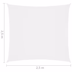 vidaXL Sunshade Sail Oxford Fabric Square 2.5x2.5 m White Sunscreen Canopy - Additional view 5