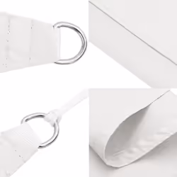 vidaXL Sunshade Sail Oxford Fabric Rectangular 4x7 m White Patio Shade Canopy - Additional view 5