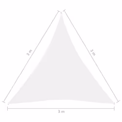 vidaXL Sunshade Sail Oxford Fabric Triangular 3x3x3 m White Patio Shade Canopy - Additional view 5