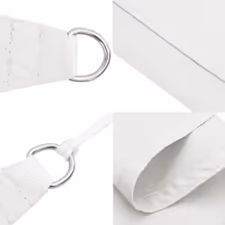vidaXL Sunshade Sail Oxford Fabric Triangular 3.6x3.6x3.6 m White Sunscreen - Additional view 4
