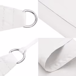 vidaXL Sunshade Sail Oxford Fabric Triangular 5x6x6 m White Sunscreen Canopy - Additional view 4