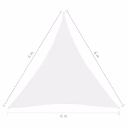 vidaXL Sunshade Sail Oxford Fabric Triangular 6x6x6 m White Sunscreen Canopy - Additional view 5
