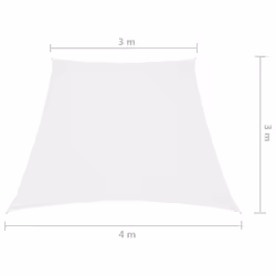 vidaXL Sunshade Sail Oxford Fabric Trapezium 3/4x3 m White Patio Shade Canopy - Additional view 5