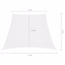 vidaXL Sunshade Sail Oxford Fabric Trapezium 3/5x4 m White Sunscreen Canopy - Additional view 3