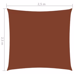 vidaXL Sunshade Sail Oxford Fabric Square 2.5x2.5 m Terracotta Shade Canopy - Additional view 5