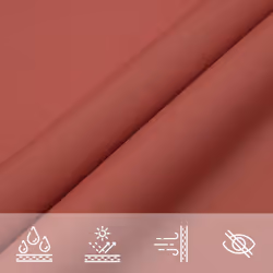 vidaXL Sunshade Sail Oxford Fabric Square 6x6 m Terracotta Patio Shade Canopy - Additional view 7
