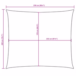 vidaXL Sunshade Sail Oxford Fabric Rectangular Patio Shade Sunscreen Canopy - terracotta, 2 x 2.5 m