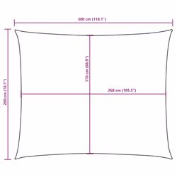 vidaXL Sunshade Sail Oxford Fabric Rectangular Patio Shade Sunscreen Canopy - terracotta, 2 x 3 m - Additional view 3
