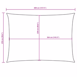 vidaXL Sunshade Sail Oxford Fabric Rectangular Patio Shade Sunscreen Canopy - terracotta, 2.5 x 4 m