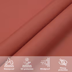 vidaXL Sunshade Sail Oxford Fabric Rectangular Patio Shade Sunscreen Canopy - terracotta, 4 x 5 m - Additional view 5