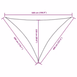 vidaXL Sunshade Sail Oxford Fabric Triangular Shade Sail Sunscreen Canopy - terracotta, 3 x 4 x 5 m - Additional view 9