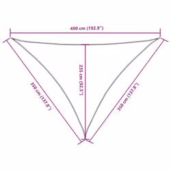 vidaXL Sunshade Sail Oxford Fabric Triangular Shade Sail Sunscreen Canopy - terracotta, 3.5 x 3.5 x 4.9 m - Additional view 3