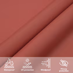 vidaXL Sunshade Sail Oxford Fabric Triangular Shade Sail Sunscreen Canopy - terracotta, 3.5 x 3.5 x 4.9 m - Additional view 5
