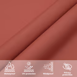 vidaXL Sunshade Sail Oxford Fabric Triangular Shade Sail Sunscreen Canopy - terracotta, 5 x 6 x 6 m - Additional view 5