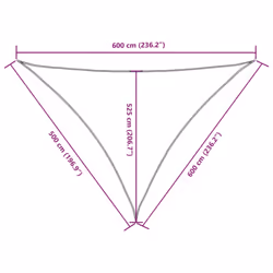 vidaXL Sunshade Sail Oxford Fabric Triangular Shade Sail Sunscreen Canopy - terracotta, 5 x 6 x 6 m - Additional view 9