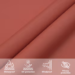 vidaXL Sunshade Sail Oxford Fabric Triangular Shade Sail Sunscreen Canopy - terracotta, 5 x 7 x 7 m - Additional view 5
