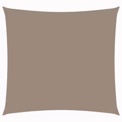 vidaXL Sunshade Sail Oxford Fabric Square 2x2 m Taupe Patio Shade Sunscreen