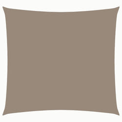 vidaXL Sunshade Sail Oxford Fabric Square 2x2 m Taupe Patio Shade Sunscreen