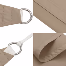 vidaXL Sunshade Sail Oxford Fabric Rectangular 2.5x4.5 m Taupe Patio Shade - Additional view 5