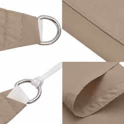 vidaXL Sunshade Sail Oxford Fabric Rectangular 3x6 m Taupe Patio Shade Canopy - Additional view 3