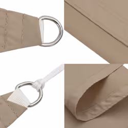 vidaXL Sunshade Sail Oxford Fabric Rectangular 4x6 m Taupe Patio Shade Canopy - Additional view 3