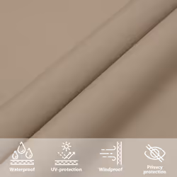 vidaXL Sunshade Sail Oxford Fabric Triangular Shade Sail Sunscreen Canopy - taupe, 2.5 x 2.5 x 3.5 m - Additional view 5