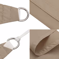 vidaXL Sunshade Sail Oxford Fabric Triangular Shade Sail Sunscreen Canopy - taupe, 2.5 x 2.5 x 3.5 m - Additional view 6