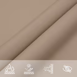 vidaXL Sunshade Sail Oxford Fabric Triangular Shade Sail Sunscreen Canopy - taupe, 2.5 x 2.5 x 3.5 m - Additional view 7