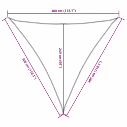 vidaXL Sunshade Sail Oxford Fabric Triangular Shade Sail Sunscreen Canopy - taupe, 3 x 3 x 3 m - Additional view 3
