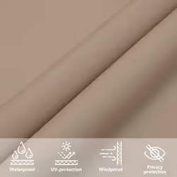 vidaXL Sunshade Sail Oxford Fabric Triangular Shade Sail Sunscreen Canopy - taupe, 4 x 4 x 4 m - Additional view 5