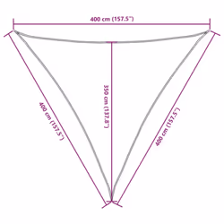 vidaXL Sunshade Sail Oxford Fabric Triangular Shade Sail Sunscreen Canopy - taupe, 4 x 4 x 4 m - Additional view 9