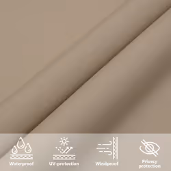 vidaXL Sunshade Sail Oxford Fabric Triangular Shade Sail Sunscreen Canopy - taupe, 5 x 5 x 5 m - Additional view 5