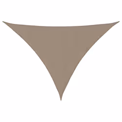 vidaXL Sunshade Sail Oxford Fabric Triangular Shade Sail Sunscreen Canopy - taupe, 5 x 6 x 6 m