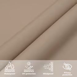 vidaXL Sunshade Sail Oxford Fabric Triangular Shade Sail Sunscreen Canopy - taupe, 5 x 6 x 6 m - Additional view 5