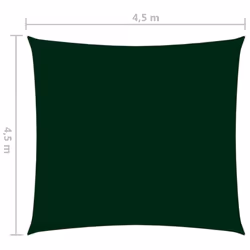 vidaXL Sunshade Sail Oxford Fabric Square 4.5x4.5 m Dark Green Patio Shade - Additional view 5