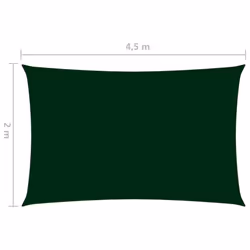 vidaXL Sunshade Sail Oxford Fabric Rectangular 2x4.5 m Dark Green Patio Shade - Additional view 5