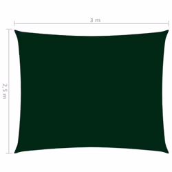 Sunshade Sail Oxford Fabric Rectangular 2.5x3 m Dark Green - Additional view 5