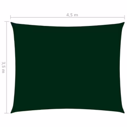 vidaXL Sunshade Sail Oxford Fabric Rectangular 3.5x4.5 m Dark Green Patio - Additional view 5