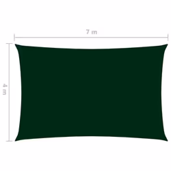 vidaXL Sunshade Sail Oxford Fabric Rectangular 4x7 m Dark Green Patio Shade - Additional view 5